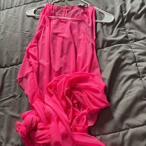 Distressed wrap up dress